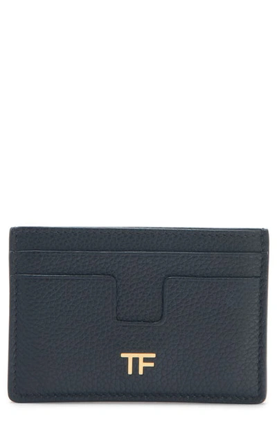 Tom Ford Classic Tf Leather Card Case In Black