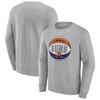 FANATICS FANATICS BRANDED HEATHERED GRAY PHOENIX SUNS TRUE CLASSICS VINT PULLOVER SWEATSHIRT