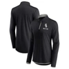 FANATICS FANATICS BRANDED BLACK CHICAGO WHITE SOX WORTH THE DRIVE QUARTER-ZIP JACKET