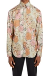 TOM FORD DUSTY HIBISCUS FLUID FIT BUTTON-DOWN SHIRT