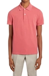 Tom Ford Short Sleeve Cotton Piqué Polo In Pink & Purple