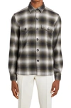 TOM FORD OMBRÉ PLAID COTTON SHIRT JACKET