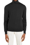 Tom Ford Wool Turtleneck Sweater In Nero