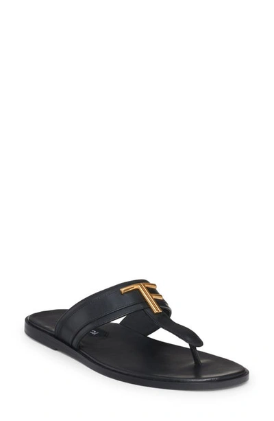 Tom Ford Brighton Flip Flop In Black