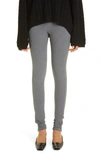 Totême Zipped Leggings In Grey Melange