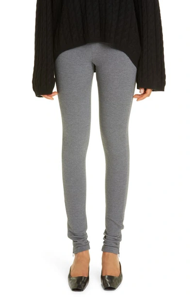 Totême Zipped Leggings In Grey Melange