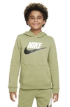 Nike Sportswear Club Fleece Big Kidsâ Pullover Hoodie In Alligator/ White/ Black