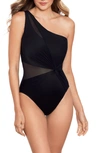 MIRACLESUIT NETWORK NEWS MINX ONE-SHOULDER ONE-PIECE SWIMSUIT