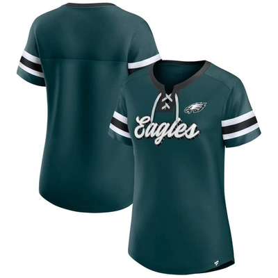 Fanatics Branded Midnight Green Philadelphia Eagles Original State Lace-up T-shirt