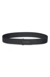 Tom Ford T Logo Buckle Belt In Grained Leather In Black