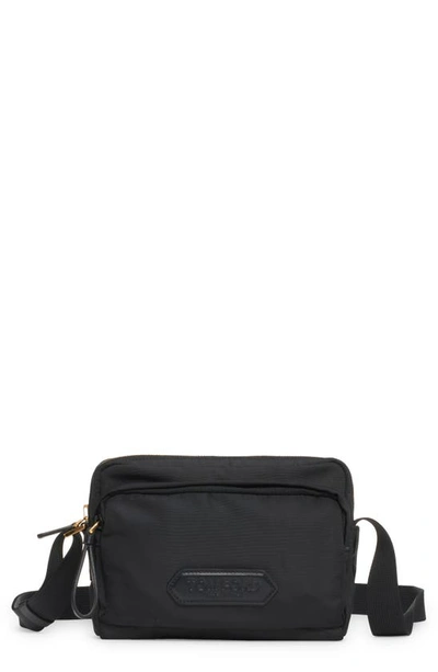 Tom Ford Recycled Nylon Top Handle Bag In Black