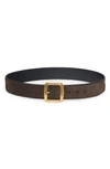 TOM FORD SQUARE BUCKLE SUEDE BELT