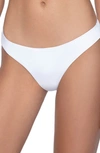 Pq Swim Ruched Solid Bikini Bottoms In White