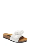 Jw Anderson J. W.anderson Solid Color Leather Sandals With Maxi Chain In White