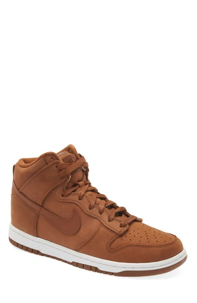 Nike Dunk High Premium Basketball Sneaker In Brown