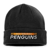 Fanatics Branded Black Pittsburgh Penguins Authentic Pro Rink Cuffed Knit Hat In Black