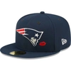 NEW ERA NEW ERA NAVY NEW ENGLAND PATRIOTS LIPS 59FIFTY FITTED HAT