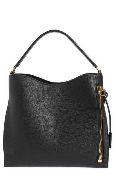 TOM FORD SMALL ALIX GRAIN LEATHER HOBO BAG