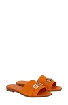 Ferragamo Gancini Slide In Orange