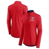 Fanatics Branded Red Washington Nationals Worth The Drive Quarter-zip Jacket In Red