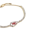 BAUBLEBAR GOLD KANSAS CITY CHIEFS PULL-TIE TENNIS BRACELET