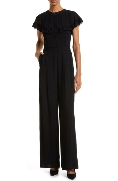 Ted Baker Olivvee Cape Jumpsuit In Black