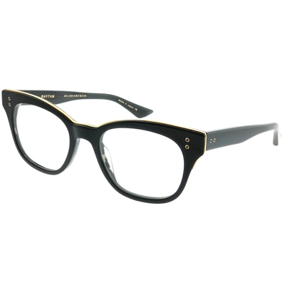 Dita Rhythm Drx-3039-a-blk-gld-50 Unisex Square Eyeglasses 50mm In Black