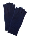 Phenix Jersey Knit Cashmere Fingerless Gloves In Blue