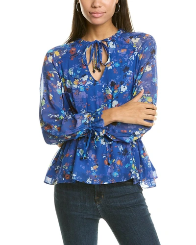 Twinset Drawstring Blouse In Blue