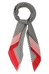 Kate Spade Party Gingham Wool Scarf In French Cream
