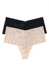 HANKY PANKY ASSORTED 2-PACK RETRO HIGH WAIST THONGS