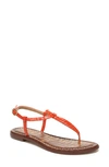 Sam Edelman Gigi Sandal In Orange Sunrise Leather
