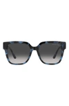 Michael Kors 54mm Gradient Square Sunglasses In Dark Grey