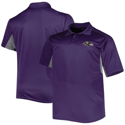 Profile Men's Purple Baltimore Ravens Big And Tall Team Color Polo Shirt