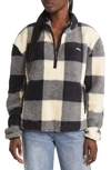 Rip Curl New Wave Polar Fleece Quarter Zip Pullover In Black
