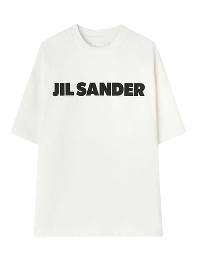 Jil Sander T-shirt With Logo In Nude & Neutrals