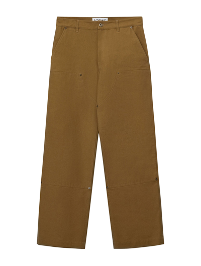 Loewe Workwear Trousers In Cotton In Brown