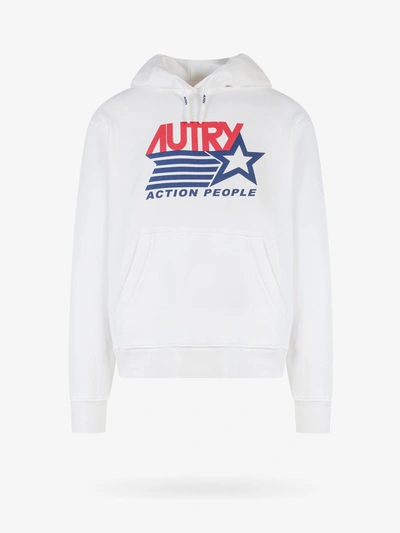 Autry - Drawstring Hoodie In White