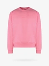 Marni Logo Cotton Crewneck Sweatshirt In Pink