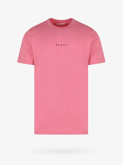 Marni Logo T-shirt In Pink