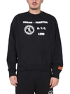 Heron Preston Medieval Heron Oversize Crewneck Sweatshirt In Black