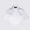 Dsquared2 Flared-sleeve Cropped Shirt In White