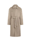 PANGAIA FLOWER-WARMTH TRENCH COAT — TAUPE