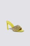 Jonathan Simkhai Lena Multi-strap Crystal Mules In Lime