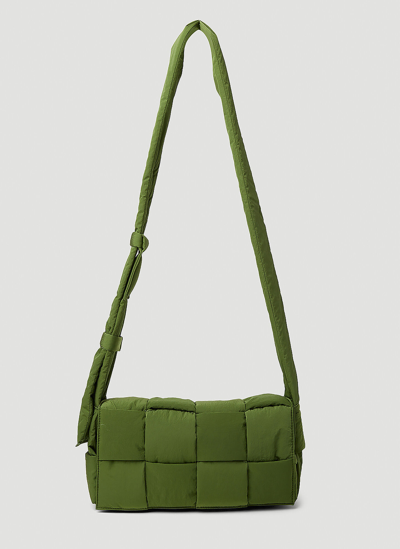 Bottega Veneta Cassette Padded Tech Crossbody Bag In Green