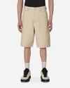 Off-white Wave Off Cotton Canvas Utility Shorts In Beige