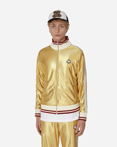 Moncler Genius Shiny Zip-up Sweatshirt In Yellow