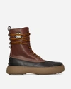 Moncler Genius 8 Moncler Palm Angels Winter Gommino Brown/black Lace Up Boot In Beige