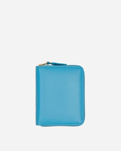 Comme Des Garçons Classic Line Zip-around Wallet In Blue