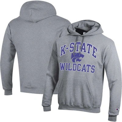 Champion Heather Gray Kansas State Wildcats High Motor Pullover Hoodie